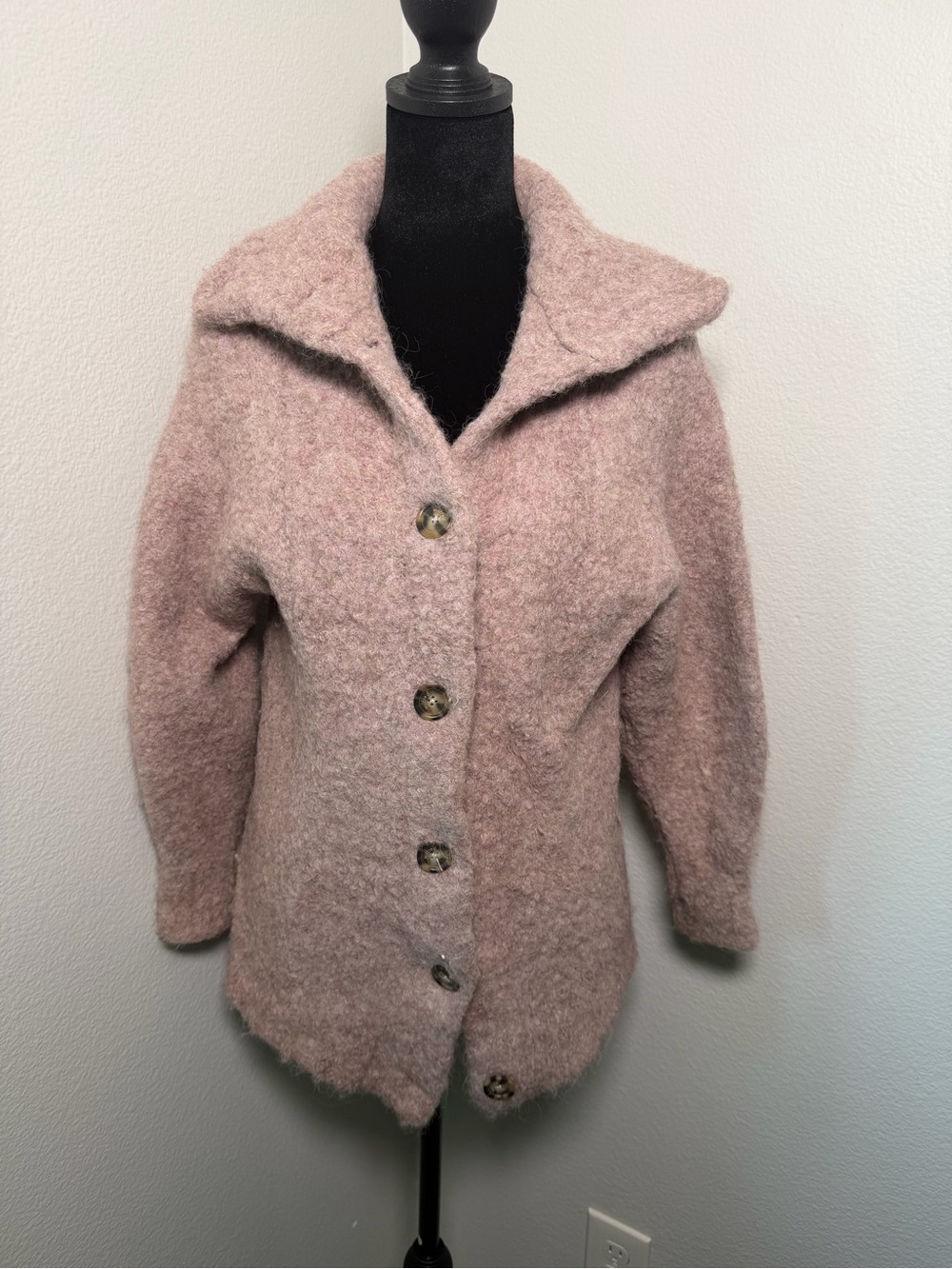 Wilfred Aritzia Lilac/Light Pink Alpaca Cardigan Size XS - Picture 2 of 10